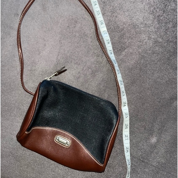 Vintage Esprit Purse Two Tone Black Brown 90s Shoulder Crossbody Bag Retro Small - Picture 9 of 12